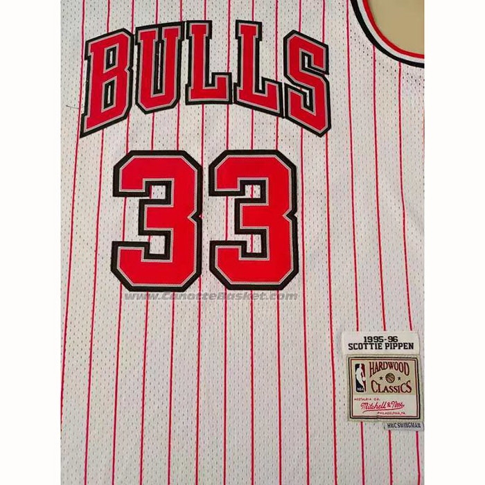 Maglia Chicago Bulls Scottie Pippen NO 33 Reload Hardwood Classics Bianco
